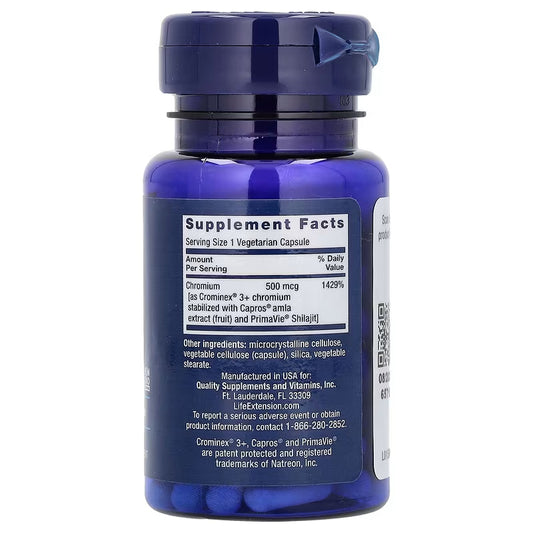 Life Extension, Optimized Chromium with Crominex 3+ ( Promotes Normal Cellular Energy Production )