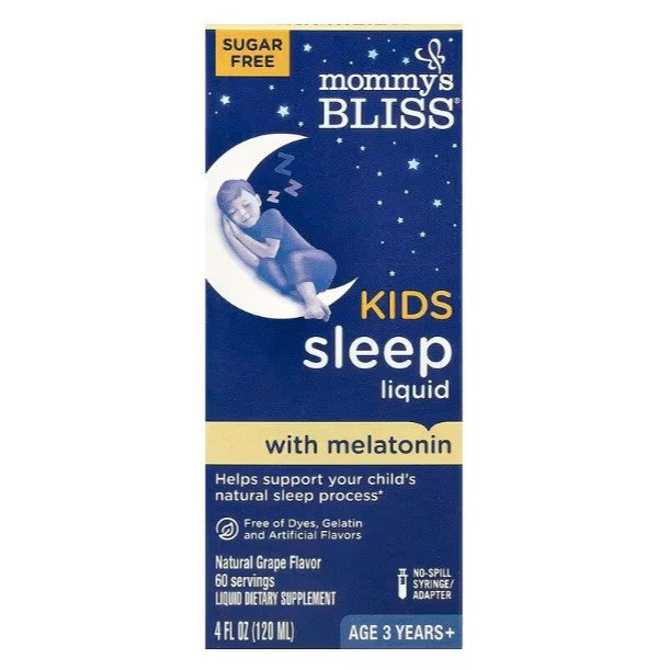 LittleSunshine | Mommy's Bliss, Kids Sleep Liquid with Melatonin, Age 3 Years+, Natural Grape,