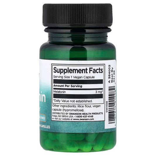 USA Supplements | Swanson, Melatonin, 3 mg, 60 Capsules ( Sleep Support )