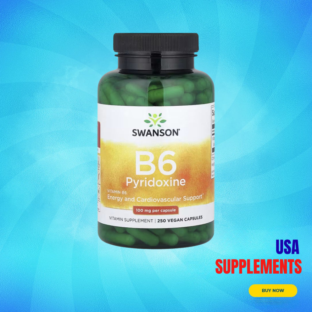 USA Supplements | Swanson, Vitamin B6 Pyridoxine ( Energy Metabolism Support )