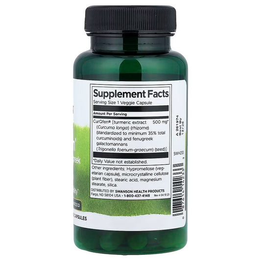 USA Supplements | Swanson, CurQfen® Curcumin/Fenugreek Complex ( Joint Health and Mobility