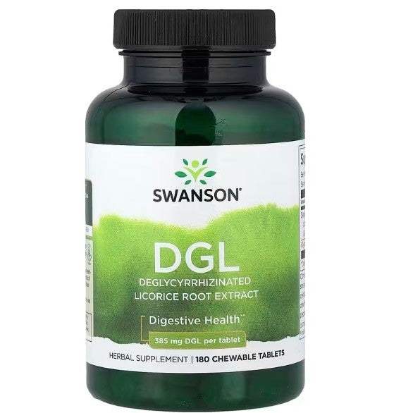 HealthilyYou | Swanson, DGL, 180 Chewable Tablets Deglycyrrhizinated Licorice Root Extract