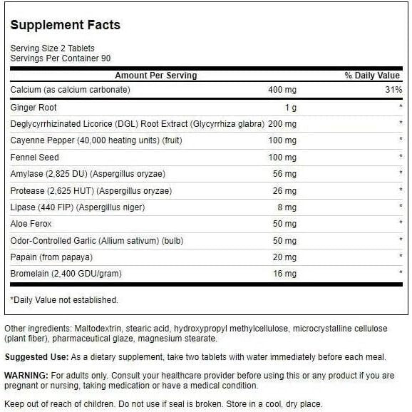 HealthilyYou | Swanson, Digestive Enzymes, Tablets Aids in the Digestion of Carbohydrates