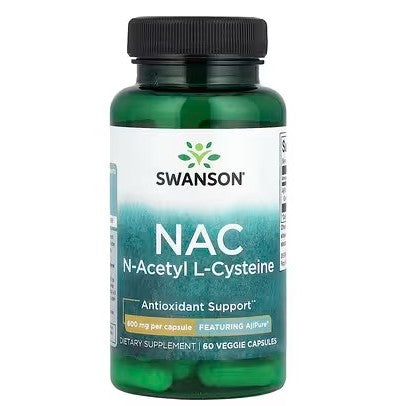 HealthilyYou | Swanson, NAC, 600 mg, Veggie Capsules Potent Antioxidant that Supports Liver Health