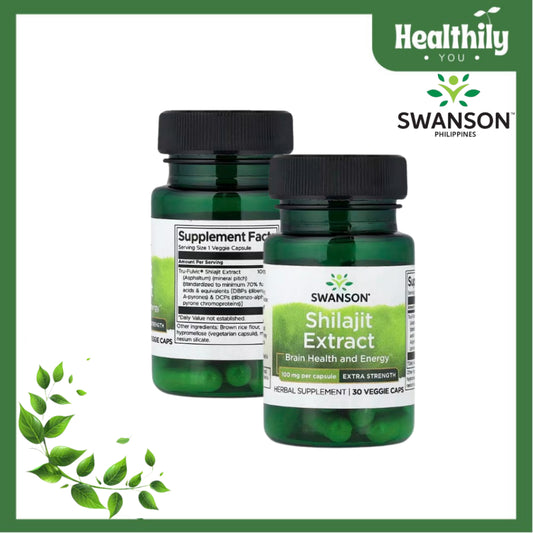 HealthilyYou | Swanson, Shilajit Extract, 100 mg, 30 Veggie Caps Brain Health and Energy