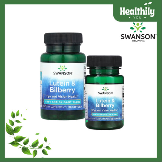 HealthilyYou | Swanson, Lutein & Bilberry, 60 & 120 Softgels, Eye and Vision Health