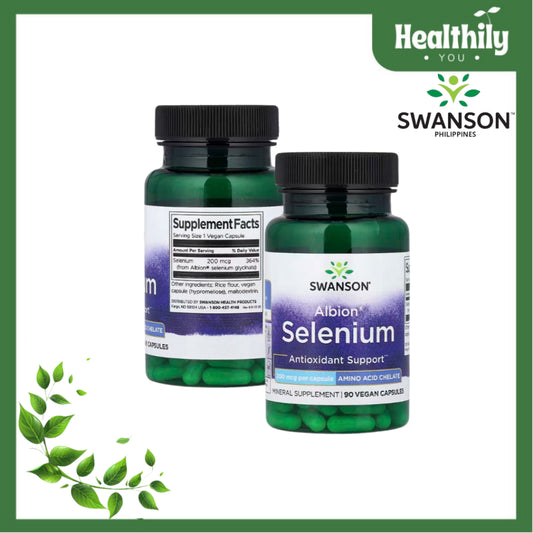 Healthily You | Swanson, Albion® Selenium , 200 mcg, 90 Vegan Capsules Antioxidant Support