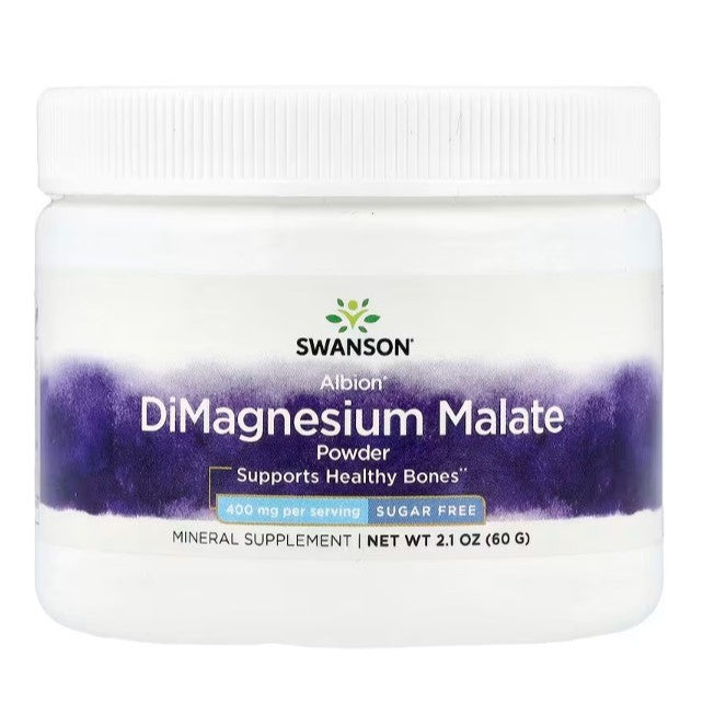 Healthily You | Swanson, DiMagnesium Malate Powder, 2.1 oz (60 g) Supports Healthy Bones