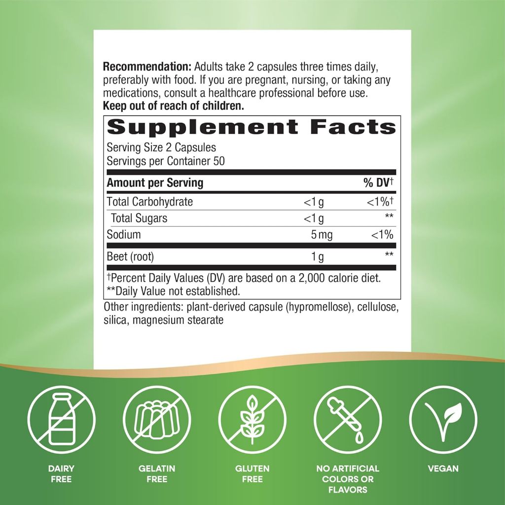 Nature's Way, Beet Root ( Cardiovascular Health, Brain Oxygenation and Focus )
