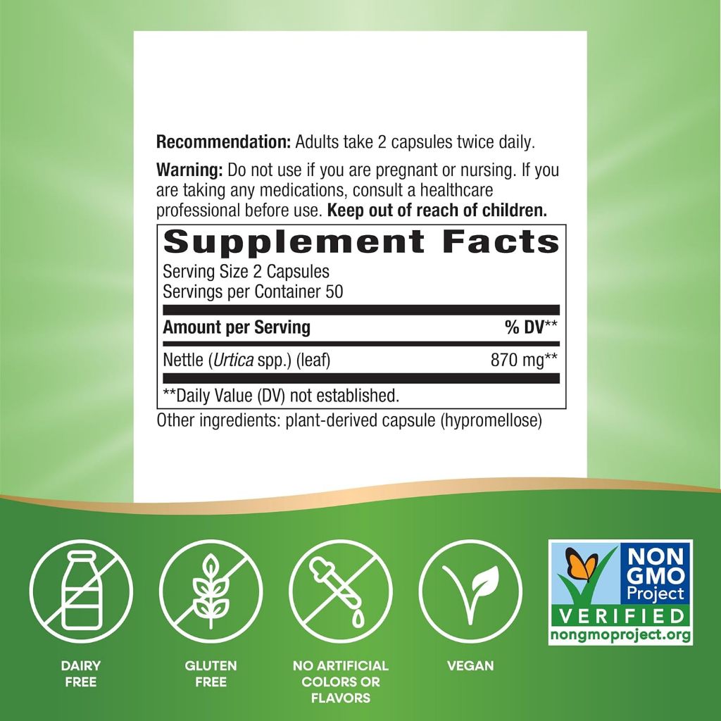 Nature's Way, Nettle Leaf ( Supports Bladder, Kidney Function & Support Joint Health )