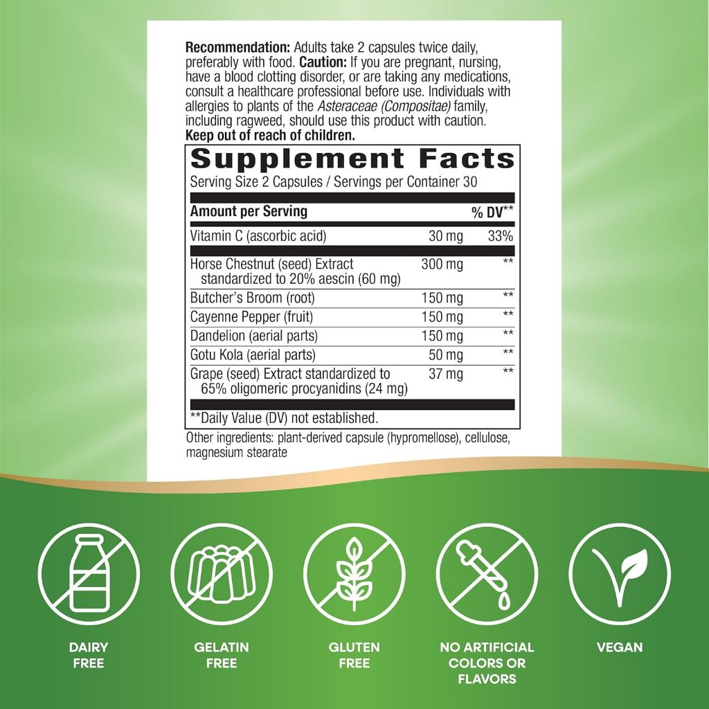 Nature's Way, Premium Blend, Leg Veins (May Help Support Vein Health and Circulation )
