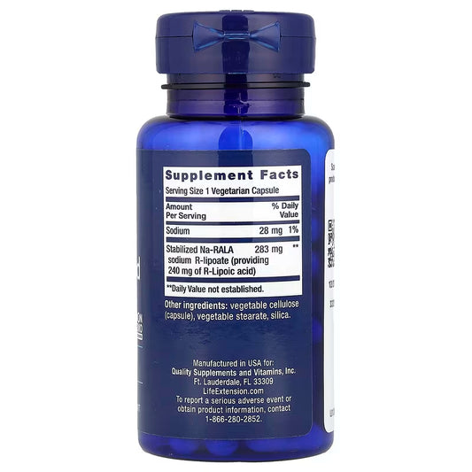 Life Extension, Super R-Lipoic Acid ( Cellular Energy Production & Healthy Glucose Metabolism )