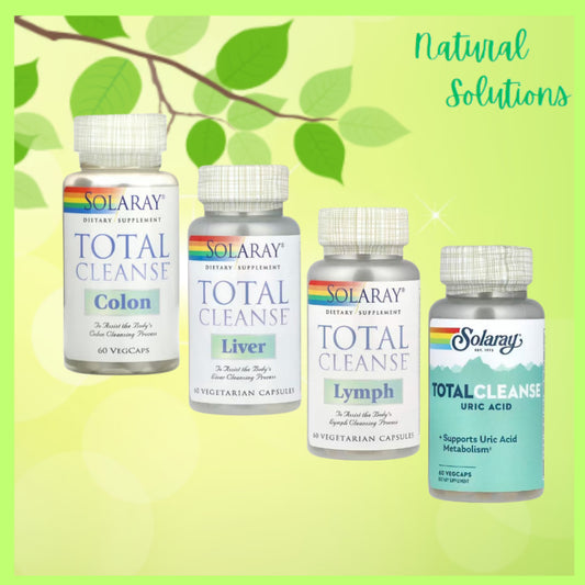 NaturalSolutions | Solaray, Total Cleanse, Colon, Liver, Lymph, Uric Acid, + Supports Uric Acid