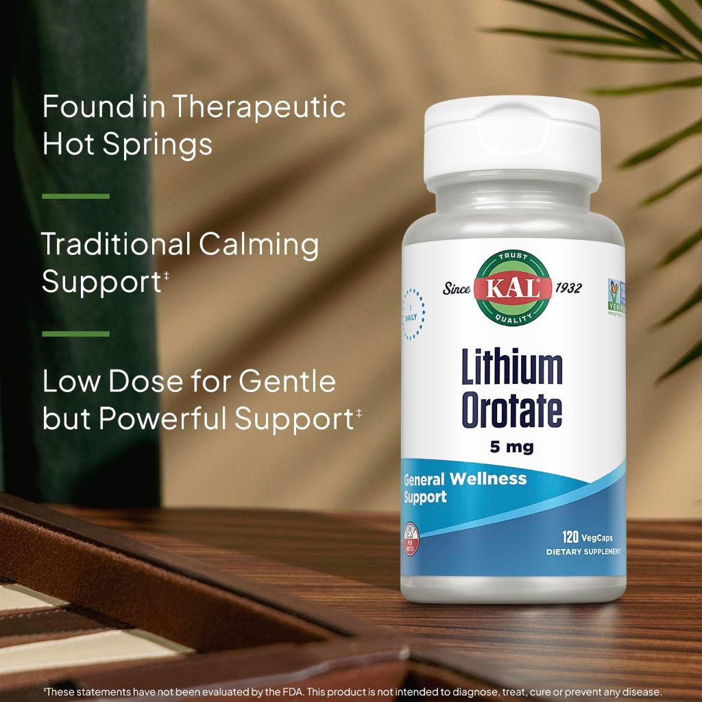 NaturalSolutions | Swanson, KAL, Lithium Orotate, 5 mg, Brain and Nervous System Health