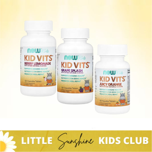LittleSunshine | NOW Foods, Kids, Kid Vits Berry Lemonade, Grape, Orange, Supports Immune Health