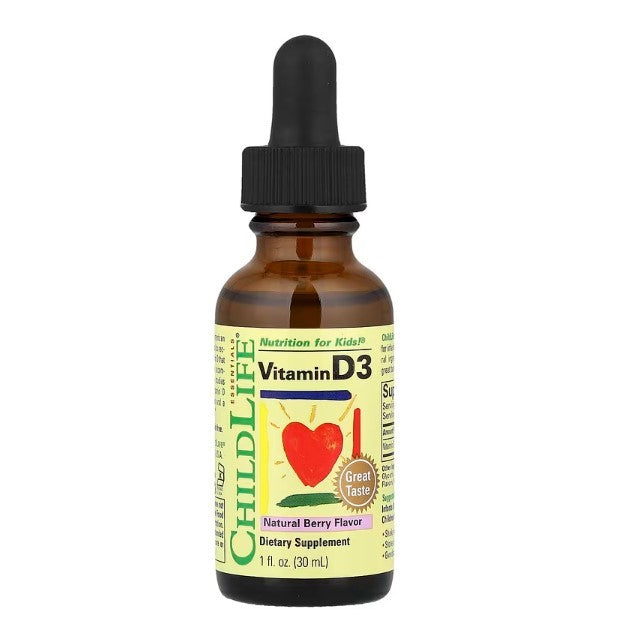 LittleSunshine | ChildLife Essentials, Vitamin D3, Natural Berry, 12.5 mcg Bone & Immune Health
