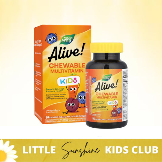 LittleSunshine | Nature's Way, Alive!® Kids, Chewable Multivitamin, Ages 2+, Orange & Berry Fruit,