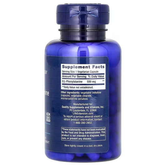 USA Supplements | Life Extension, D, L-Phenylalanine ( Mood & Cognitive Support )