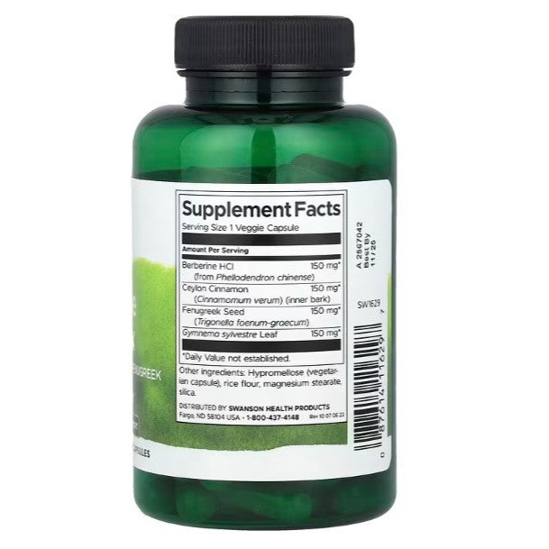 HealthilyYou | Swanson, Berberine Complex, 90 Veggie Capsules, Blood Sugar Support