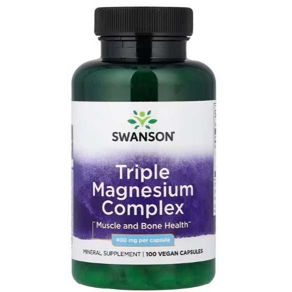 HealthilyYou | Swanson, Triple Magnesium Complex, 400 mg, Vegan Capsules Muscle and Bone Health