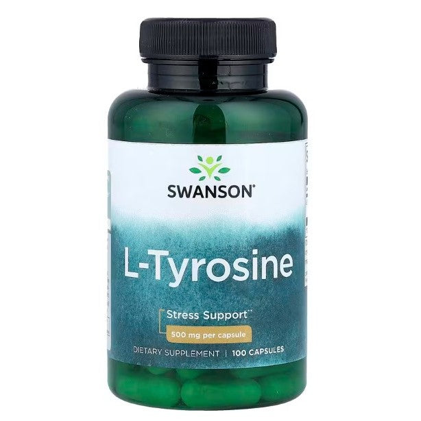 HealthilyYou | Swanson, L-Tyrosine, 500 mg, 100 Capsules Natural Response to Daily Stress