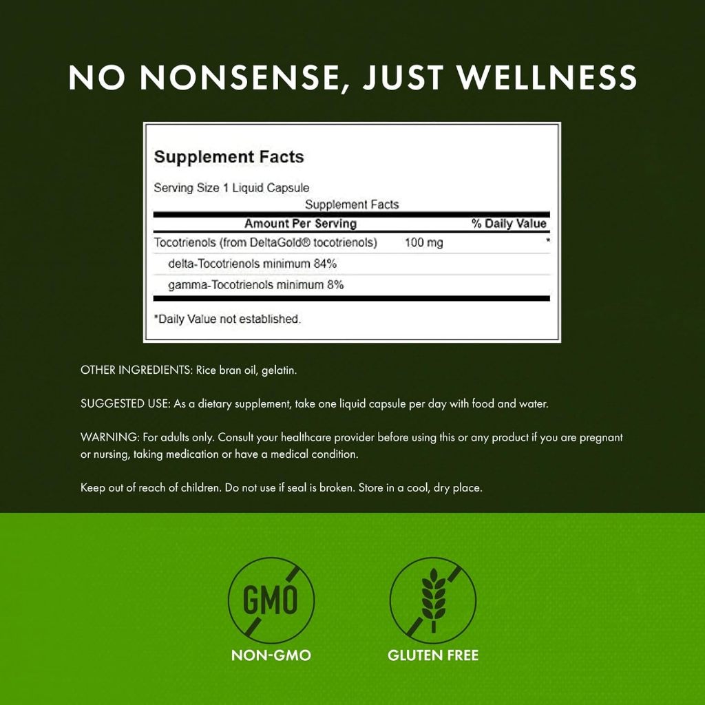 Healthily You | Swanson, Tocotrienols, 100 mg, 60 Liquid Caps Antioxidant and Essential Nutrient