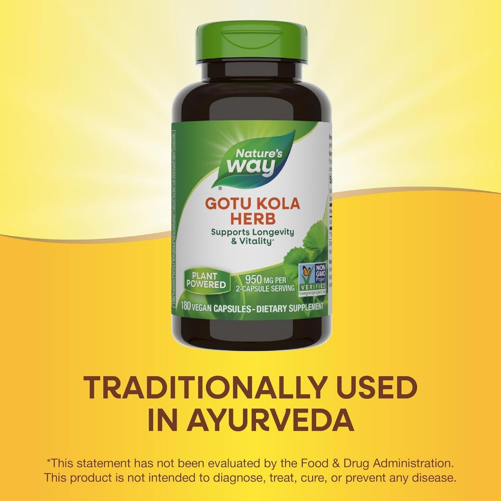 Nature's Way, Gotu Kola Herb ( Cognitive Support, Circulatory Health, Stress and Anxiety Relief )