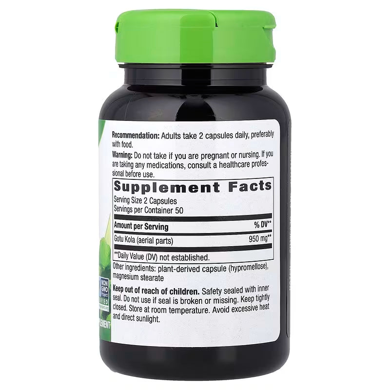 Nature's Way, Gotu Kola Herb ( Cognitive Support, Circulatory Health, Stress and Anxiety Relief )