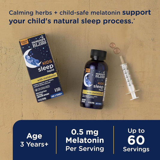 LittleSunshine | Mommy's Bliss, Kids Sleep Liquid with Melatonin, Age 3 Years+, Natural Grape,