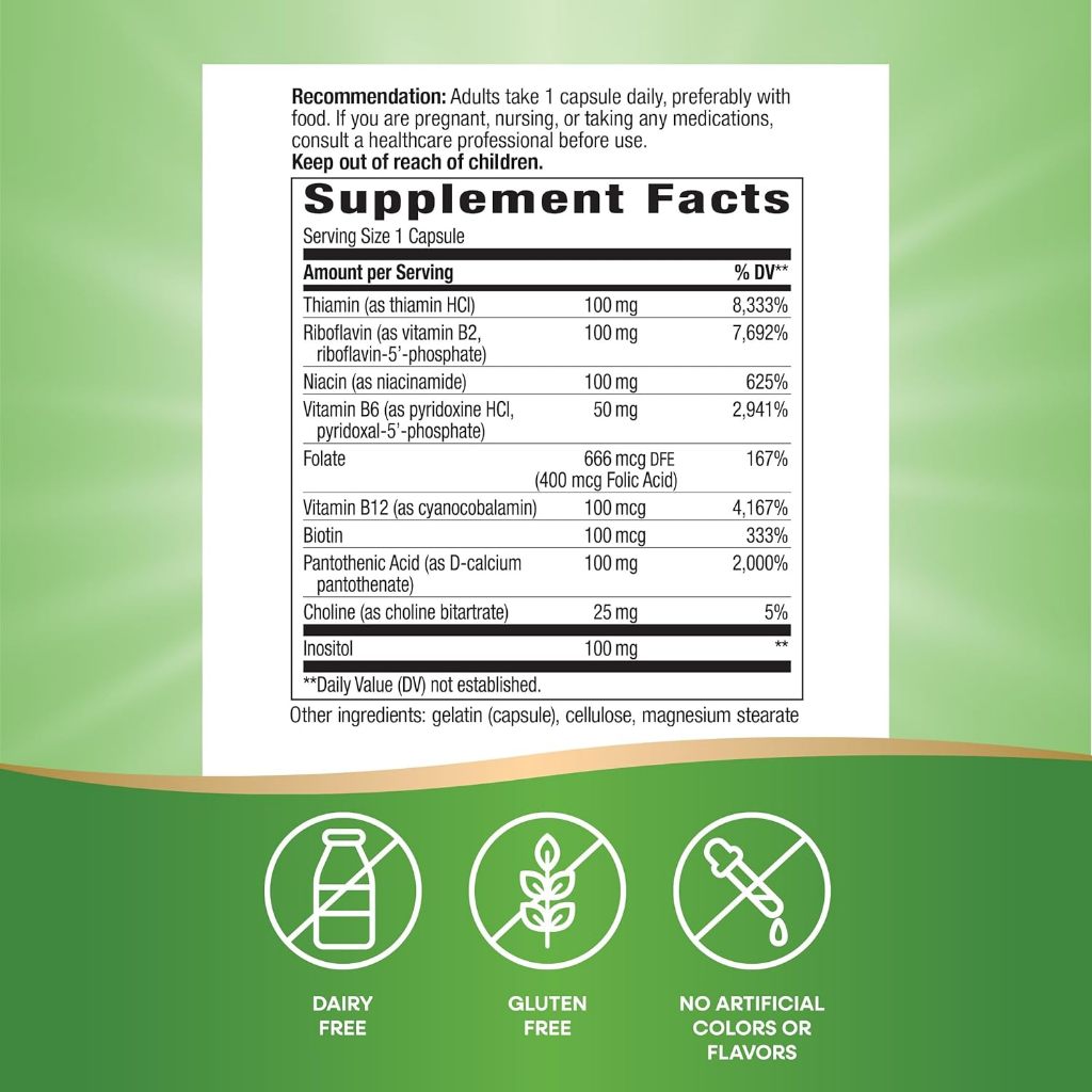 Nature's Way, B-100 Complex ( Cellular Energy Production & Nerve Health )