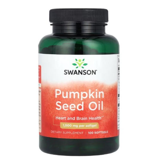 NaturalSolutions | Swanson, Pumpkin Seed Oil, 1,000 mg, 100 Softgels Heart and Brain Health