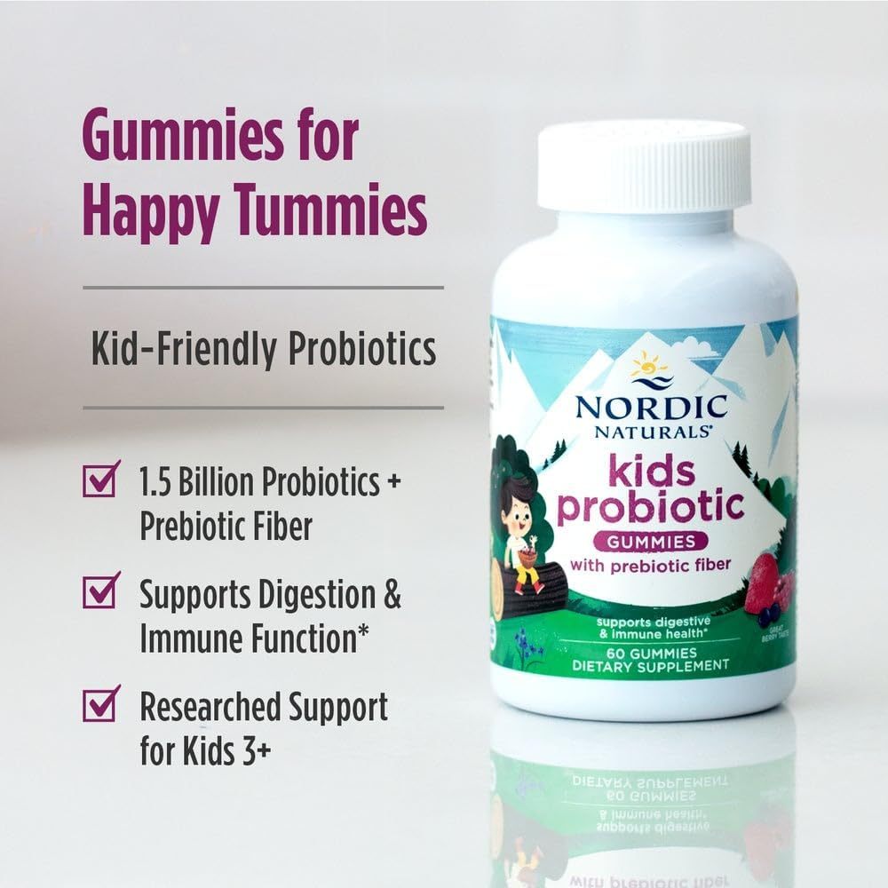 LittleSunshine | Nordic Naturals, Kids Probiotic Gummies, Great Berry, Supports Digestive Wellness