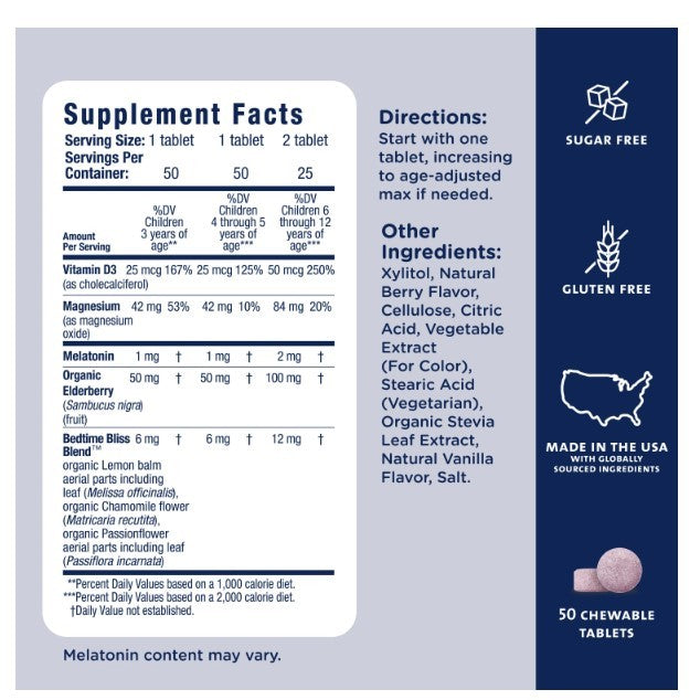 LittleSunshine | Mommy's Bliss, Kids Sleep Chewable, Melatonin + Immune Support, Age 3 Years+, Mixed