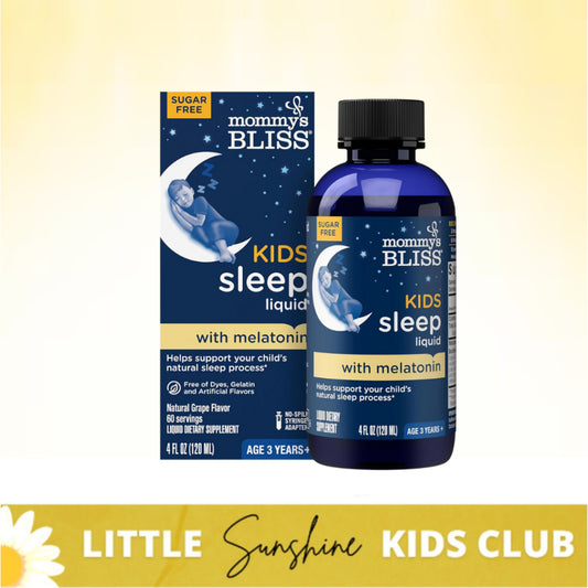 LittleSunshine | Mommy's Bliss, Kids Sleep Liquid with Melatonin, Age 3 Years+, Natural Grape,