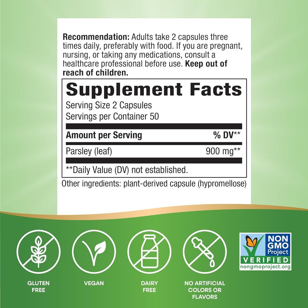 Nature's Way, Parsley Leaf ( Digestive Support & Broad Health Support )