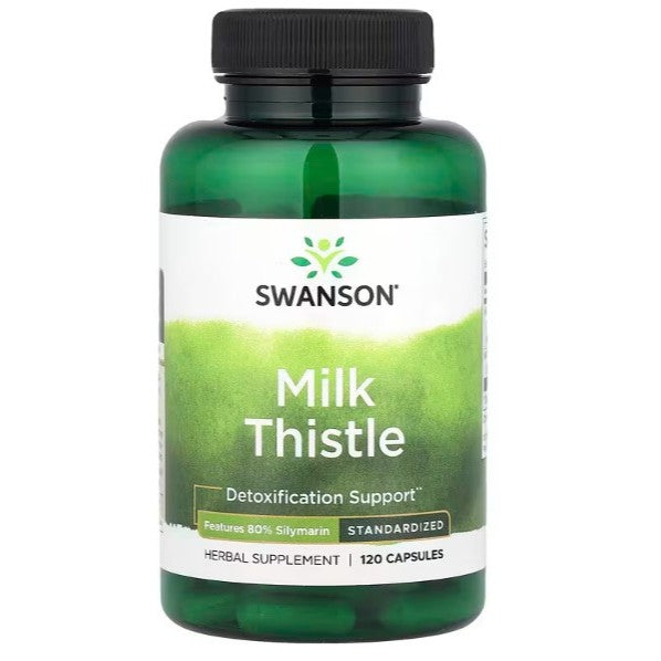 HealthilyYou | Swanson, Milk Thistle, 120 Capsules Detoxification Support, Boosts Antioxidant
