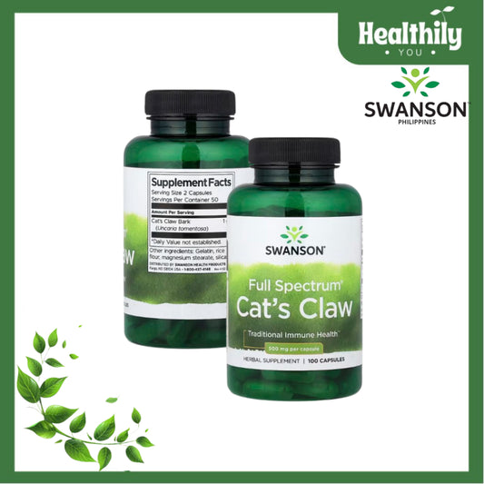 HealthilyYou | Swanson, Full Spectrum® Cat's Claw, 500 mg, 100 Capsules Traditional Immune Health