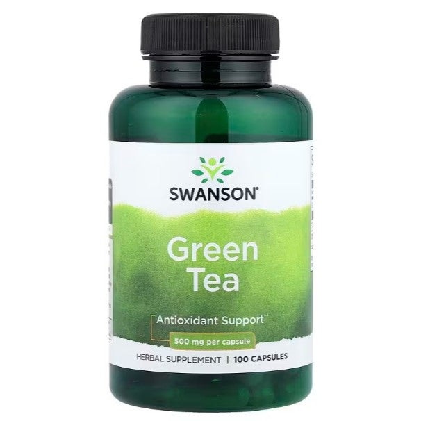 HealthilyYou | Swanson, Green Tea, 500 mg, Capsules, Supports Healthy Metabolism Antioxidant Support