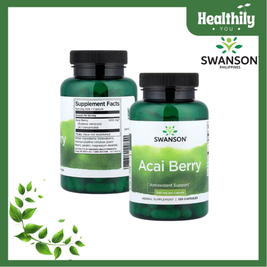 HealthilyYou | Swanson, Acai Berry, 500 mg, 120 Capsules Antioxidant Support  Herbal Supplement