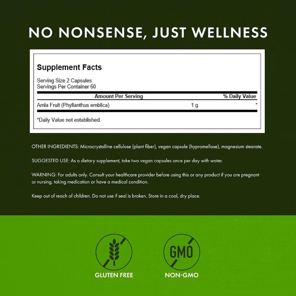 HealthilyYou | Swanson, Full Spectrum® Amla Fruit, 120 Vegan Capsules Antioxidant Support
