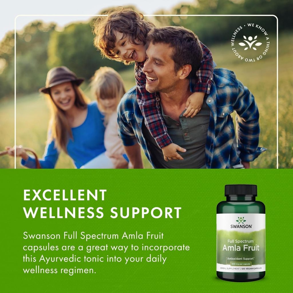 HealthilyYou | Swanson, Full Spectrum® Amla Fruit, 120 Vegan Capsules Antioxidant Support