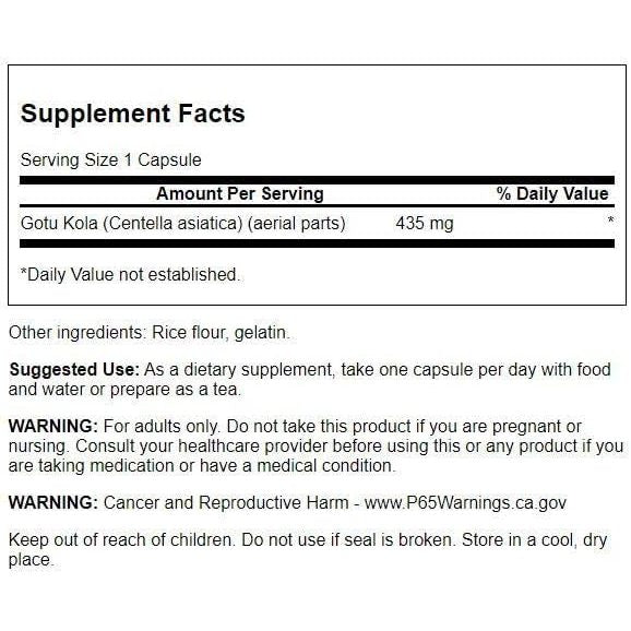 HealthilyYou | Swanson, Full Spectrum® Gotu Kola, 435 mg, 60 Capsules Energy & Circulatory Support