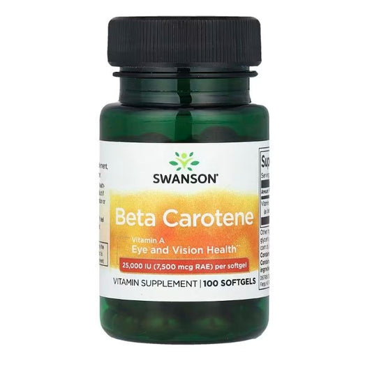 HealthilyYou | Swanson, Beta Carotene, 25,000 IU (7,500 mcg RAE), Softgels Eye and Vision Health