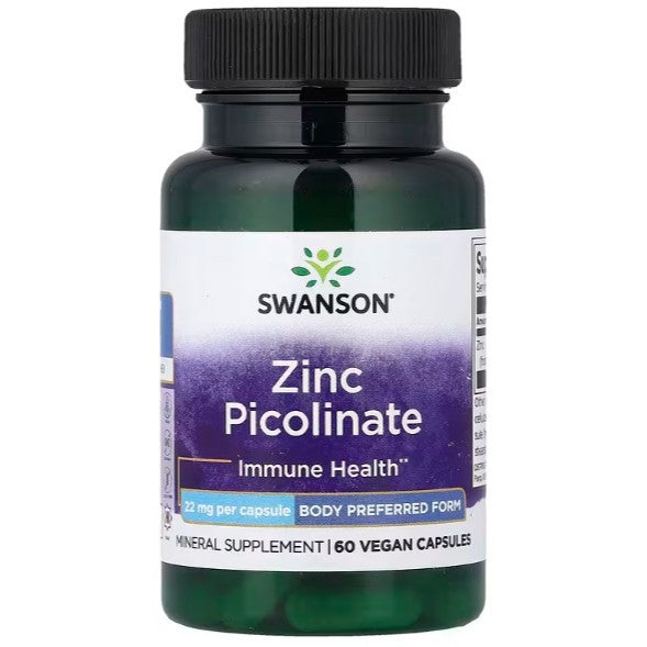 LowCostPH | Swanson Zinc Picolinate 22 mg, 50 mg Capsules Supports Immune Health & DailyWellness