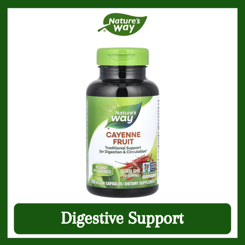 Nature's Way, Cayenne Fruit ( Digestive Support, Circulatory Health & Antioxidant Support )