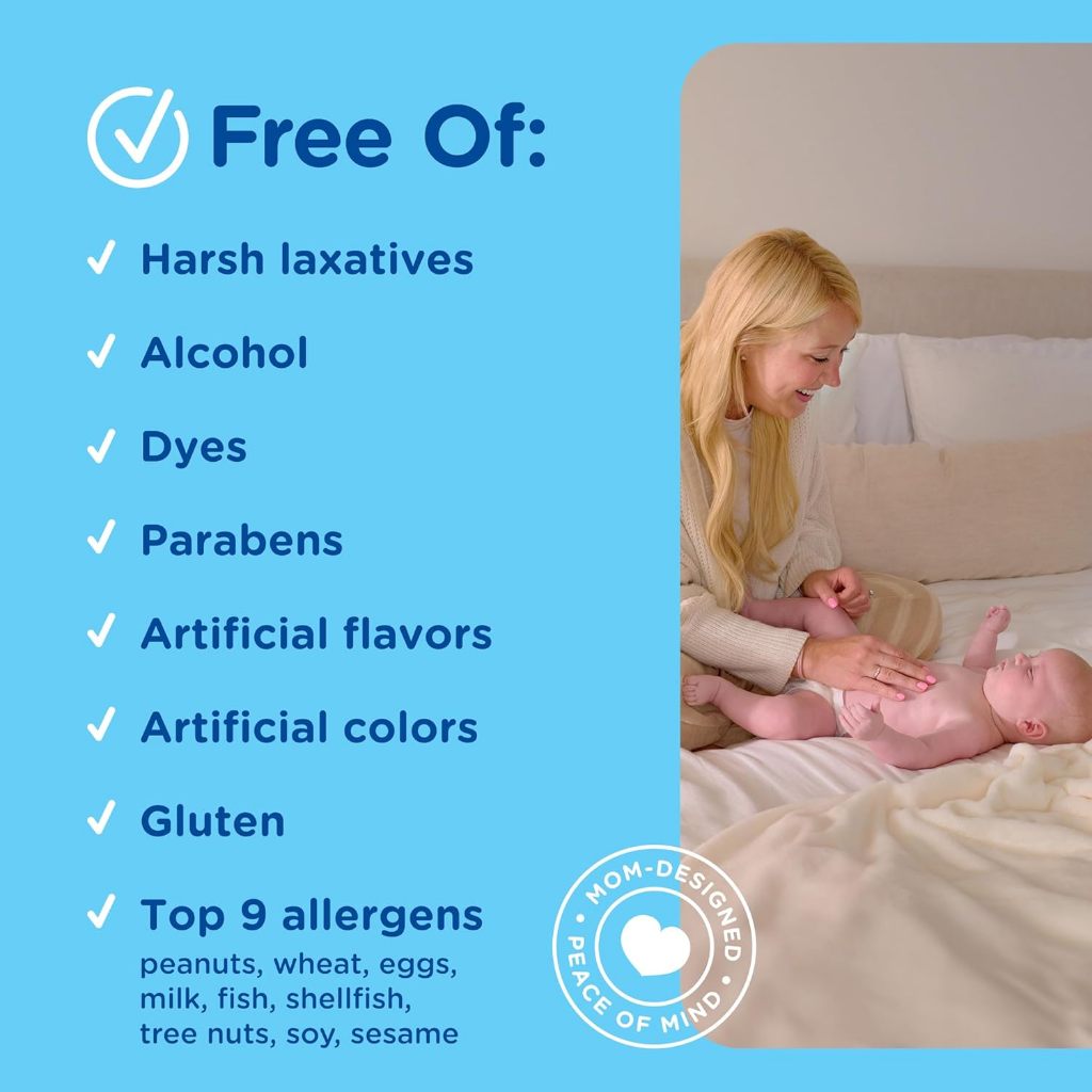 LittleSunshine | Mommy's Bliss, Baby Constipation Ease + Probiotics, Age 6 Months+, Parabens free