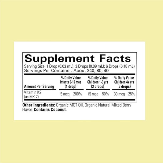 LittleSunshine | ChildLife Essentials, Organic Vitamin K2 Drops, Natural Berry, 5 mcg, 0.25 fl oz
