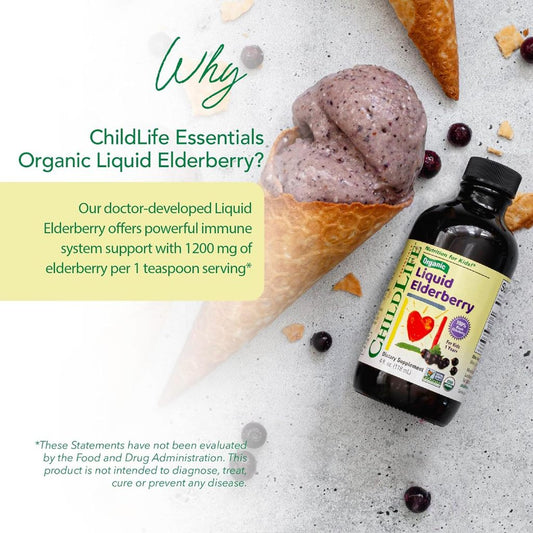 LittleSunshine | ChildLife Essentials, Echinacea, Natural Orange, Organic Liquid Elderberry,
