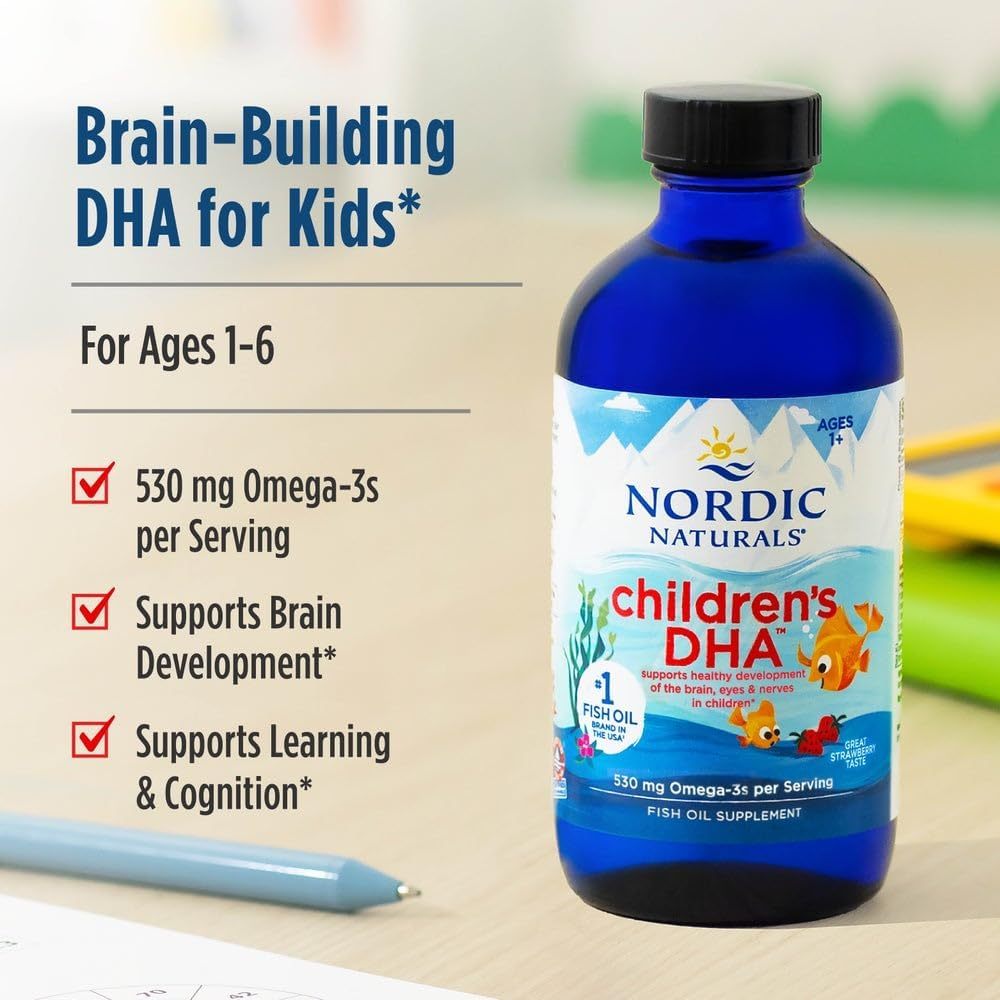 NaturalSolutions | Nordic Naturals, Children's DHA™, Ages 1+, Strawberry, Development of the Brain