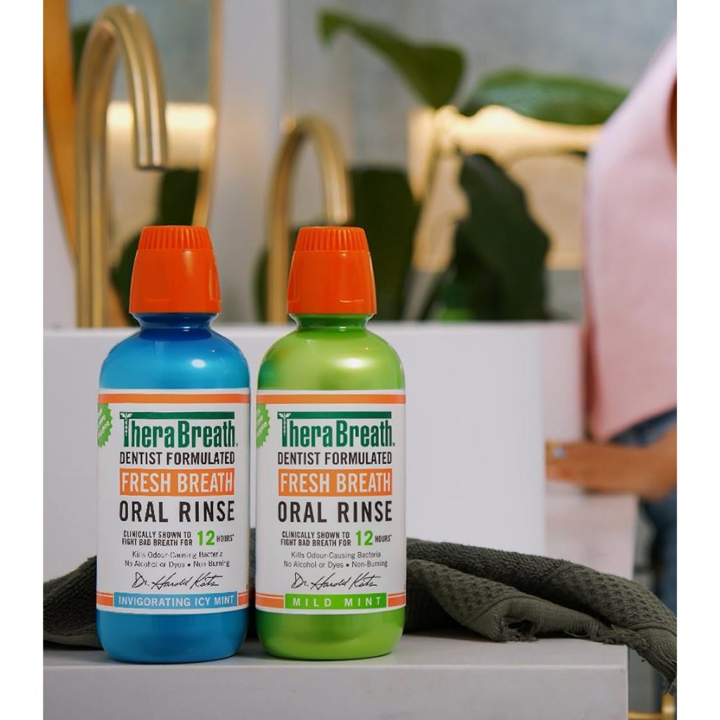 NaturalSolutions | TheraBreath, Fresh Breath Oral Rinse, Mild Mint, Fights Bad Breath for 12 Hours*